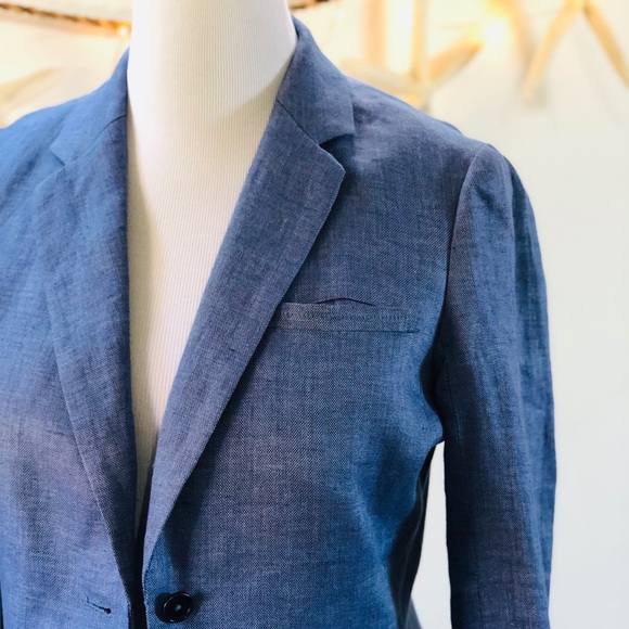 Brooks Brothers Red Fleece Linen Blazer Jacket 10 - Picture 3 of 6